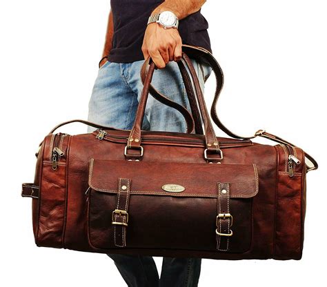 men's leather overnight bags.